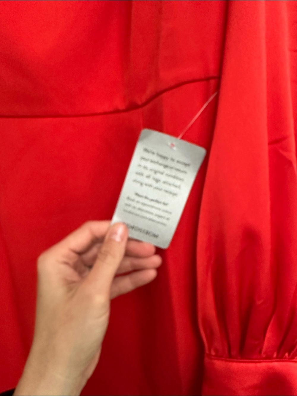 NWT Lulu's Longtime Crush Red Puff Shoulder Long Sleeve Mini Dress - Picture 9 of 13